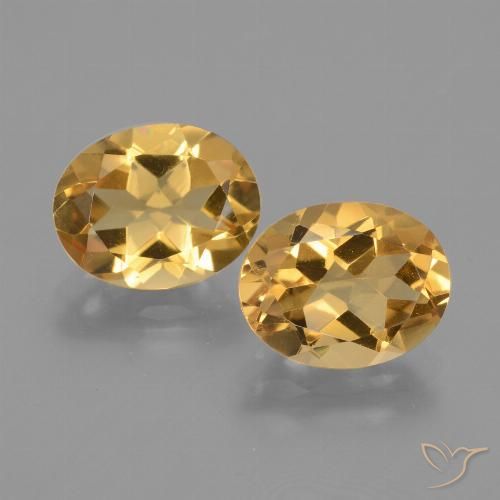 4.60ctw Natürlicher Mittel-Dunkelgold Citrin, Oval, VVS