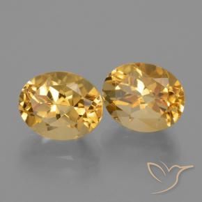 6.30 ct natürliche Tiefes Goldorange Citrin-Edelsteine, Oval, VVS