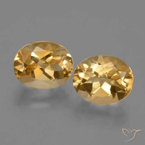 5.30ctw Natürlicher Mittel-Dunkelgold Citrin, Oval, VVS-VS