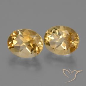 5.30 ct natürliche Mittel-Dunkelgold Citrin-Edelsteine, Oval, VVS-VS