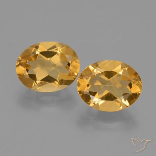 4.52ctw Natürlicher Mittel-Dunkelgold Citrin, Oval, VVS