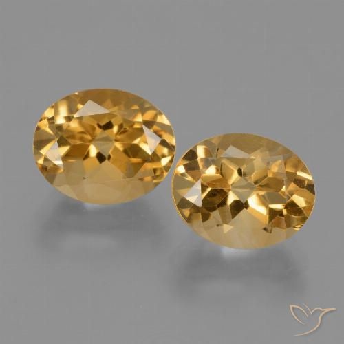 5.58ctw Natürlicher Orange-Gold Citrin, Oval, VVS-VS