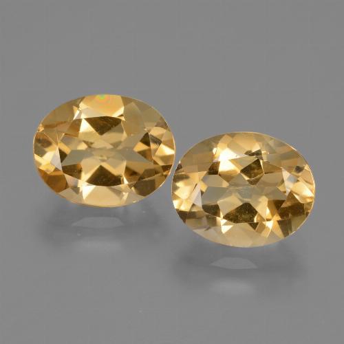 4,84 ct natürliche goldener Citrin-Edelsteine, Oval Schliff, VVS-VS