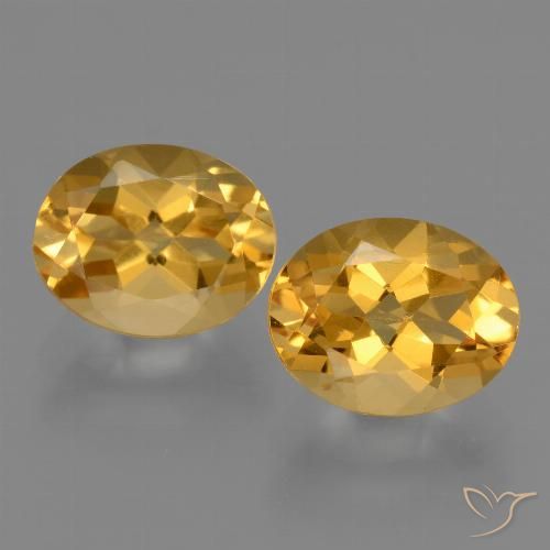 5.42ctw Natürlicher Dunkelgolden Citrin, Oval, VVS-VS