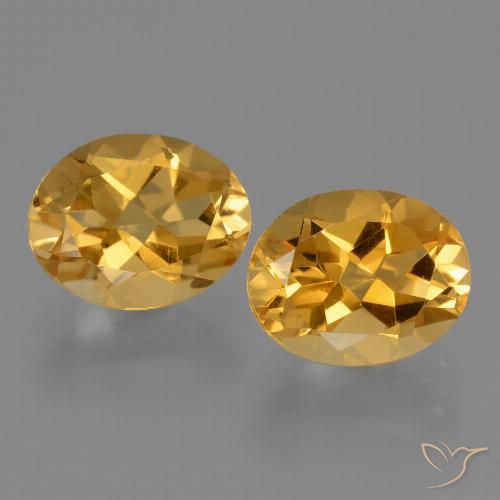 5.03ctw Natürlicher Tiefes Goldorange Citrin, Oval, VVS