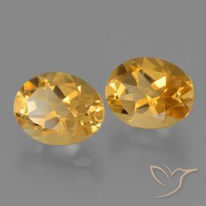 5.03 ct natürliche Tiefes Goldorange Citrin-Edelsteine, Oval, VVS