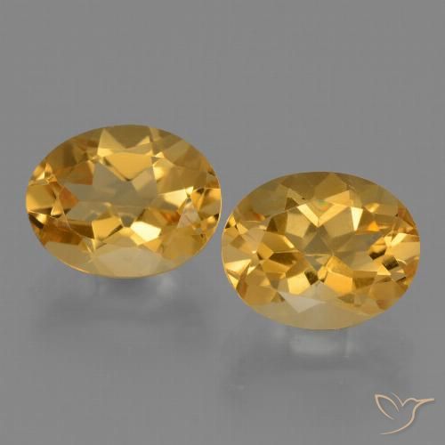 4.93ctw Natürlicher Tiefes Goldorange Citrin, Oval, VVS