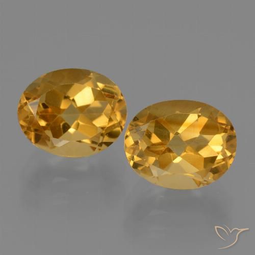5.62ctw Natürlicher Dunkelgolden Citrin, Oval, VVS-VS