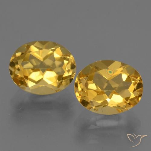 5.12ctw Natürlicher Mittelgold Citrin, Oval, VVS-VS