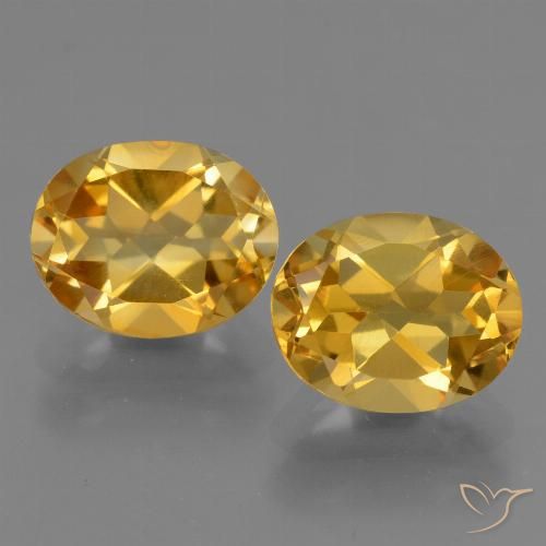5.25ctw Natürlicher Tiefes Goldorange Citrin, Oval, VVS