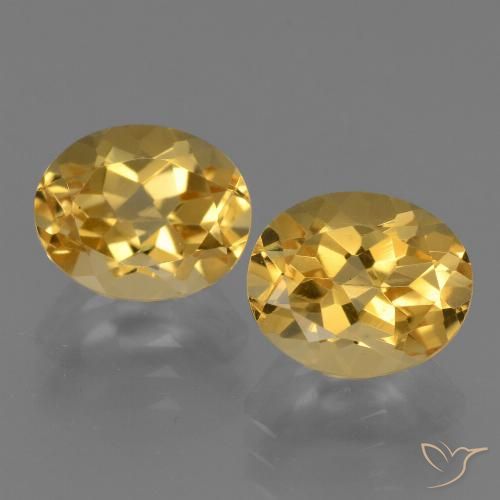 4.92ctw Natürlicher Tiefes Goldorange Citrin, Oval, VVS