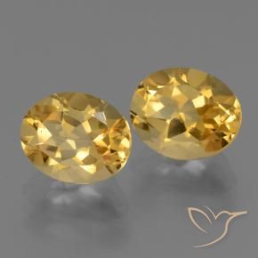 4.92 ct natürliche Tiefes Goldorange Citrin-Edelsteine, Oval, VVS