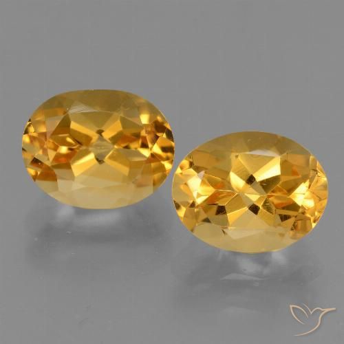 4.96ctw Natürlicher Tiefes Goldorange Citrin, Oval, VVS