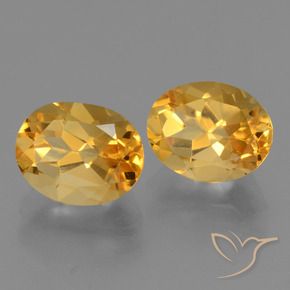4.96 ct natürliche Tiefes Goldorange Citrin-Edelsteine, Oval, VVS