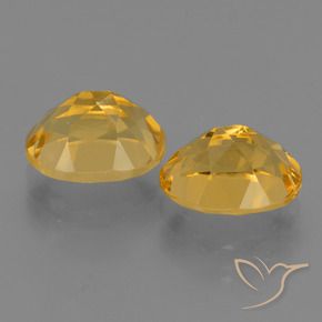 4.96 ct natürliche Tiefes Goldorange Citrin-Edelsteine, Oval, VVS