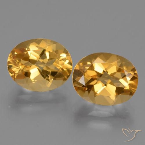 5.43ctw Natürlicher Tiefes Gold Citrin, Oval, VS