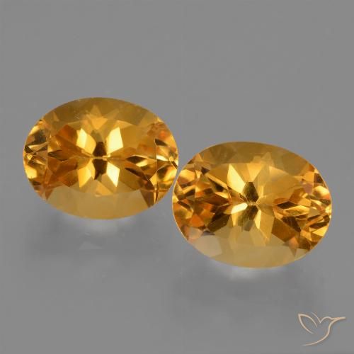 5.86ctw Natürlicher Dunkelorange-Gold Citrin, Oval, VVS-VS