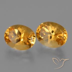 5.86 ct natürliche Dunkelorange-Gold Citrin-Edelsteine, Oval, VVS-VS