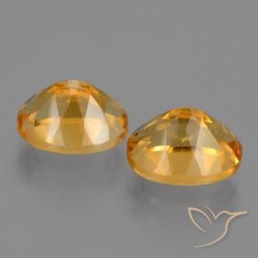 5.86 ct natürliche Dunkelorange-Gold Citrin-Edelsteine, Oval, VVS-VS