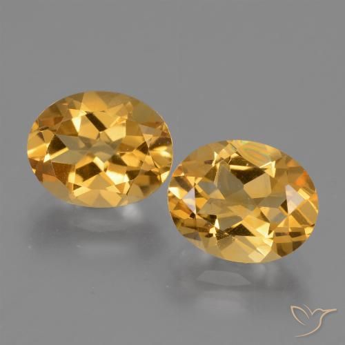 4.90ctw Natürlicher Orange-Gold Citrin, Oval, VS
