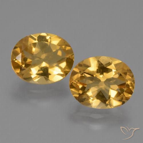 4.72ctw Natürlicher Golden Citrin, Oval, VVS-VS