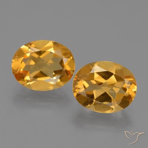 4.51ctw Natürlicher Tiefes Orange-Gold Citrin, Oval, VVS-VS