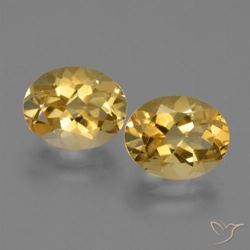 4.96ctw Natürlicher Mittel-Dunkelgold Citrin, Oval, VVS-VS