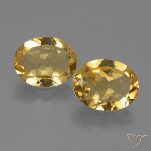 4.45ctw Natürlicher Mittel-Dunkelgold Citrin, Oval, VVS-VS