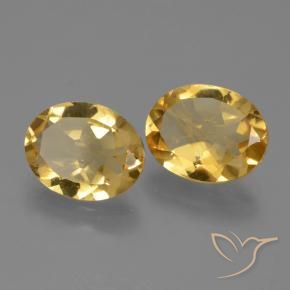 4.45 ct natürliche Mittel-Dunkelgold Citrin-Edelsteine, Oval, VVS-VS