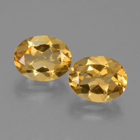 4,81 ct natürliche goldener Citrin-Edelsteine, Oval Schliff, VVS