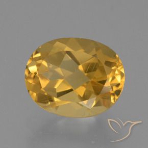 9,17 ctw natürlicher Mittel-Dunkelgold Citrin, Oval, VVS-VS