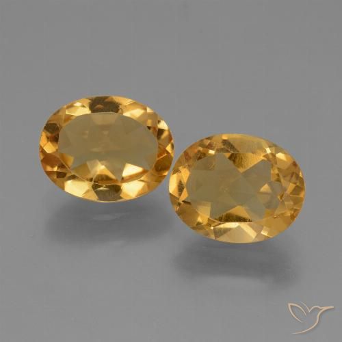 3.98ctw Natürlicher Tiefes Goldorange Citrin, Oval, VS