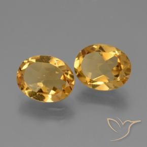 3.98 ct natürliche Tiefes Goldorange Citrin-Edelsteine, Oval, VS