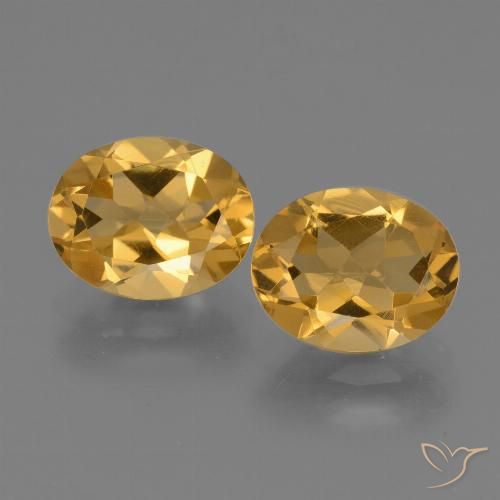 4.76ctw Natürlicher Tiefes Goldorange Citrin, Oval, VVS