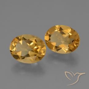 4.76 ct natürliche Tiefes Goldorange Citrin-Edelsteine, Oval, VVS