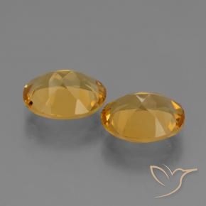 4.76 ct natürliche Tiefes Goldorange Citrin-Edelsteine, Oval, VVS