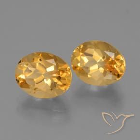 5.56 ct natürliche Mittel-Helles Orange-Gold Citrin-Edelsteine, Oval, VVS