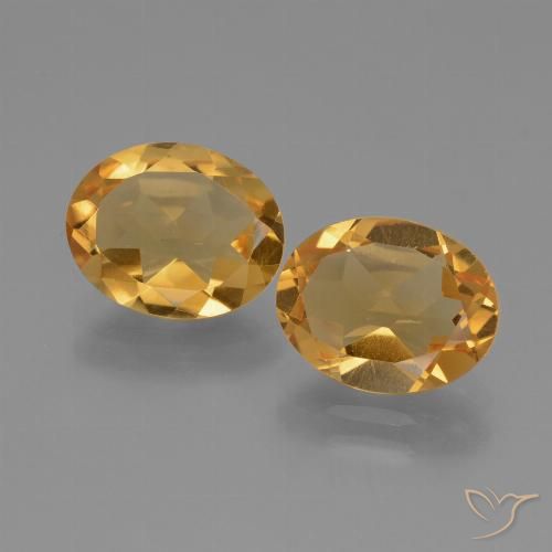 4.05ctw Natürlicher Tiefes Goldorange Citrin, Oval, VVS