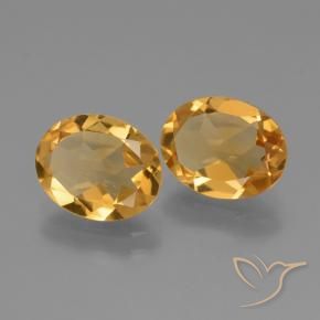 4.05 ct natürliche Tiefes Goldorange Citrin-Edelsteine, Oval, VVS