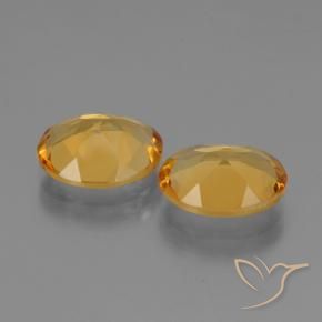 4.05 ct natürliche Tiefes Goldorange Citrin-Edelsteine, Oval, VVS