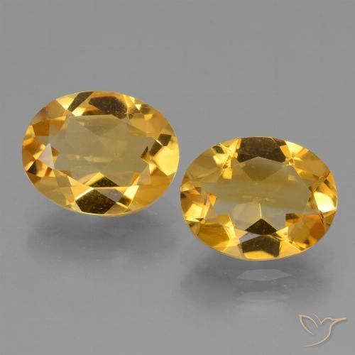 4.22ctw Natürlicher Tiefes Goldorange Citrin, Oval, VVS