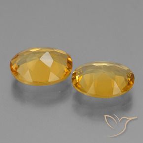 4.22 ct natürliche Tiefes Goldorange Citrin-Edelsteine, Oval, VVS