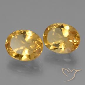 4.94 ct natürliche Tiefes Goldorange Citrin-Edelsteine, Oval, VVS-VS