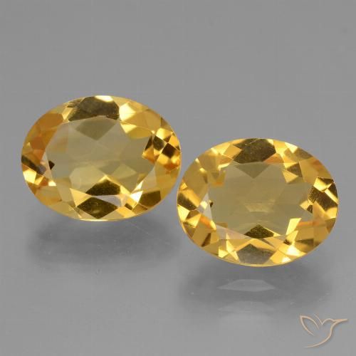 4.52ctw Natürlicher Tiefes Goldorange Citrin, Oval, VVS-VS
