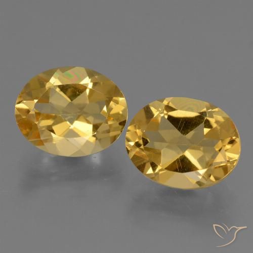 4.84ctw Natürlicher Tiefes Goldorange Citrin, Oval, VVS