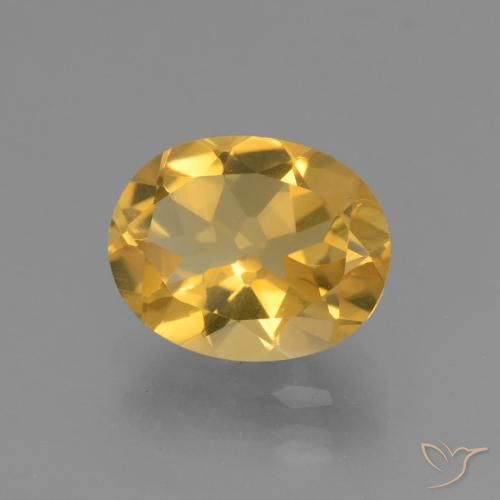 9,17 ctw natürlicher Golden Citrin, Oval, VVS-VS