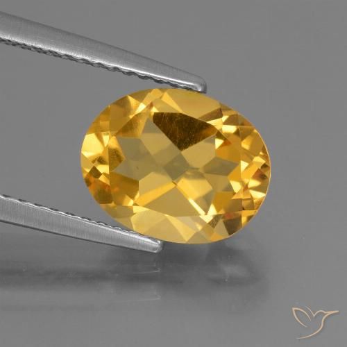 2.57ct Natürlicher Mittelgold Citrin, Oval, VVS-VS