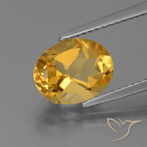 9,17 ctw natürlicher Mittelgold Citrin, Oval, VVS-VS