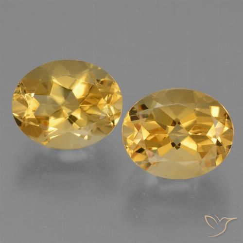 5.77ctw Natürlicher Mittelgold Citrin, Oval, VVS