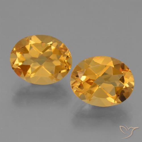 4.94ctw Natürlicher Dunkelorange-Gold Citrin, Oval, VS